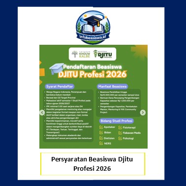 Persyaratan Beasiswa Djitu Profesi 2026